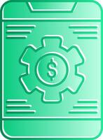 Banking App Settings Gradient Slip Icon vector