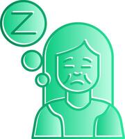 Insomnia Gradient Slip Icon vector
