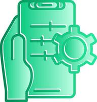 Setting Gradient Slip Icon vector