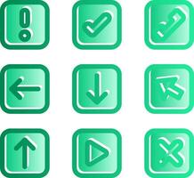 Web Button Gradient Slip Icon vector