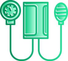 Blood Pressure Meter Gradient Slip Icon vector