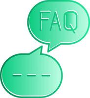 Faq Gradient Slip Icon vector