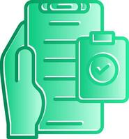 Check List Gradient Slip Icon vector