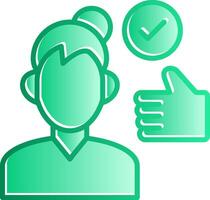 Work Done Gradient Slip Icon vector
