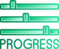 Progress Gradient Slip Icon vector