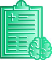 Medical Report Gradient Slip Icon vector