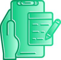 Edit Gradient Slip Icon vector