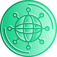 Internet Of Things Gradient Slip Icon vector