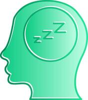 Sleepiness Gradient Slip Icon vector