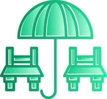 park chair Gradient Slip Icon vector