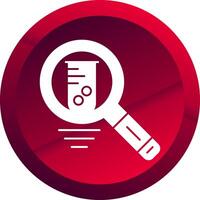 Analysis Glyph Button Icon vector