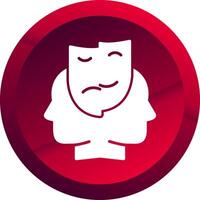 Bipolar Glyph Button Icon vector