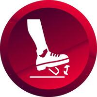 Ankle Flex Glyph Button Icon vector