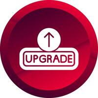 Upgrade Glyph Button Icon vector