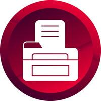Open File Glyph Button Icon vector