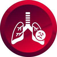 Tuberculosis Glyph Button Icon vector