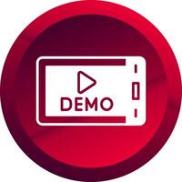 Demo Glyph Button Icon vector