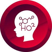 Dopamine Glyph Button Icon vector