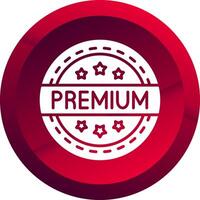 Premium Glyph Button Icon vector