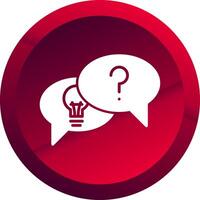 Problem Finding Glyph Button Icon vector
