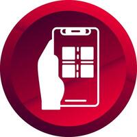 Qr Scan Glyph Button Icon vector