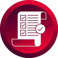 Terms and Conditions Glyph Button Icon vector