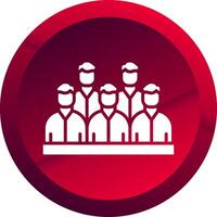Spectators Glyph Button Icon vector