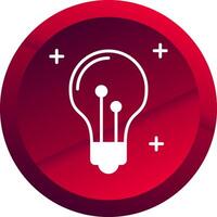 Idea Glyph Button Icon vector