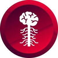 Nervous System Glyph Button Icon vector