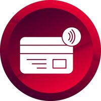 Nfc Payment Glyph Button Icon vector