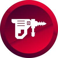 Rotary Hammer Glyph Button Icon vector