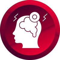 Headache Glyph Button Icon vector