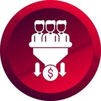 Sales PipeGlyph Button Glyph Button Icon vector