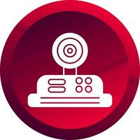 Camera Glyph Button Icon vector