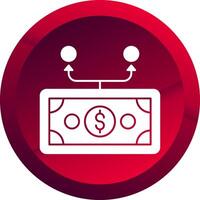 Expenses Division Glyph Button Icon vector