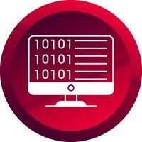 Code Glyph Button Icon vector
