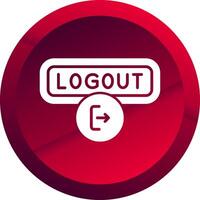 Logout Glyph Button Icon vector
