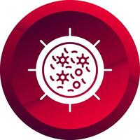 Bacteria Glyph Button Icon vector