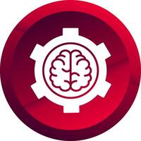 Brain Functions Glyph Button Icon vector