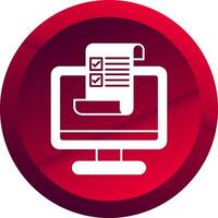 Brief Glyph Button Icon vector