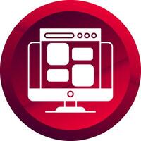 Website Template Glyph Button Icon vector