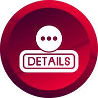 Details Glyph Button Icon vector