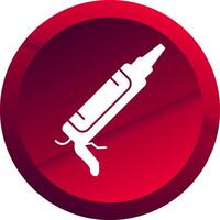 Sealant Gun Glyph Button Icon vector