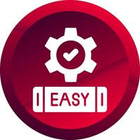 Easy Glyph Button Icon vector