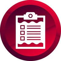 Clipboard Glyph Button Icon vector