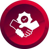 Cooperation Glyph Button Icon vector