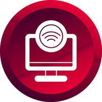 Internet Access Glyph Button Icon vector