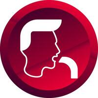 Nausea Glyph Button Icon vector