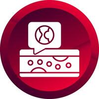 Atherosclerosis Glyph Button Icon vector