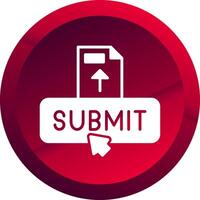 Submit Glyph Button Icon vector
